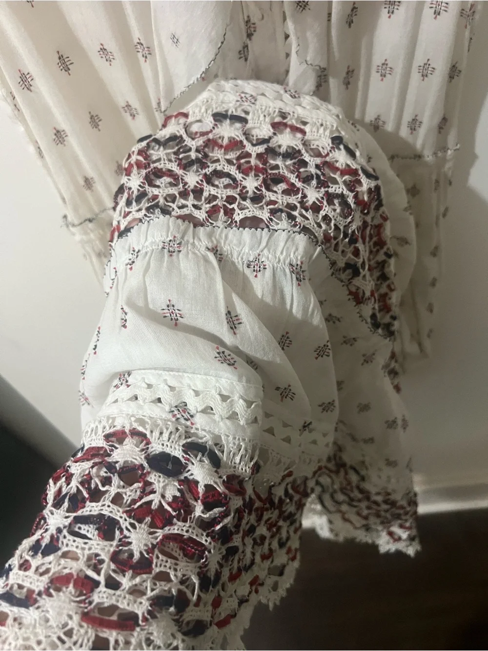 Sea New York Cream Maxi Dress with Brown Floral Border - Picture 4 of 6